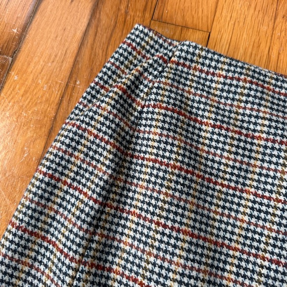 Sezane Peter mini skirt houndstooth wool blend buttons - Picture 4 of 15
